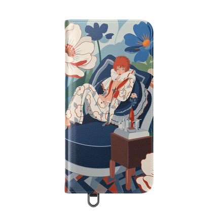 🌺🪞 The Lady Of The Grand Flower Salon Flip Case – Art Deco Floral Elegance