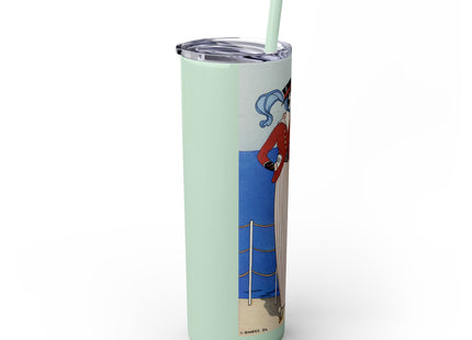 Costume de Yacht by George Barbier Skinny Tumbler with Straw, 20oz