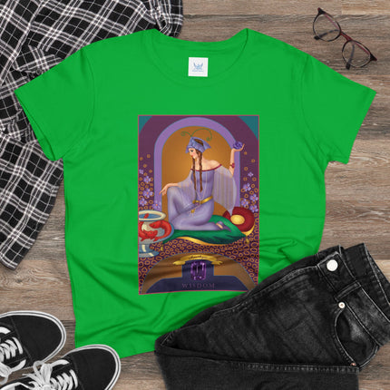 February & Amethyst (from the Gem Series) by Sofia Chiostri Women's Midweight Cotton Tee