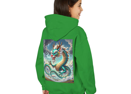 Tibetan Dragon in Battle Youth Heavy Blend Hooded Sweatshirt