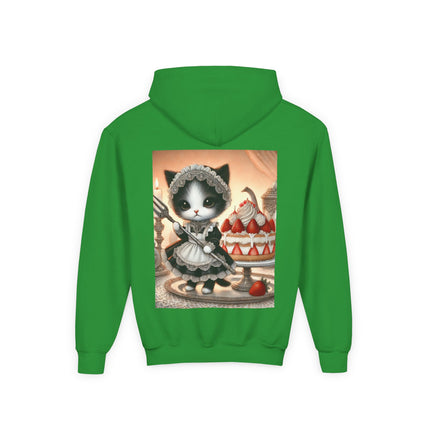 Patisserie Kitten Youth Hooded Sweatshirt – Sweet Charm & Storybook Delight