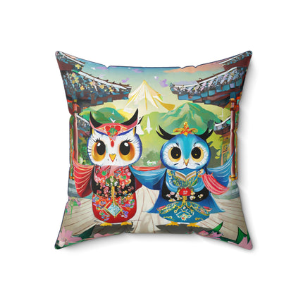 Twirling Talons Spun Polyester Square Pillow