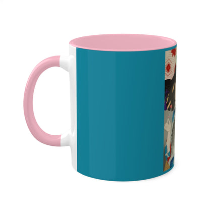 Looking Observant; The Appearance of a Kyoto Waitress of the Meiji Era by Tsukioka Yoshitoshi Colorful Mugs, 11oz