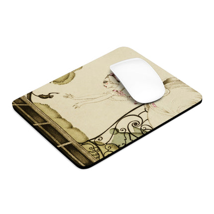 Sur talons rouges (On Red Heels) pl 02 by Gerda Wegener Mouse Pad, Round and Rectangle