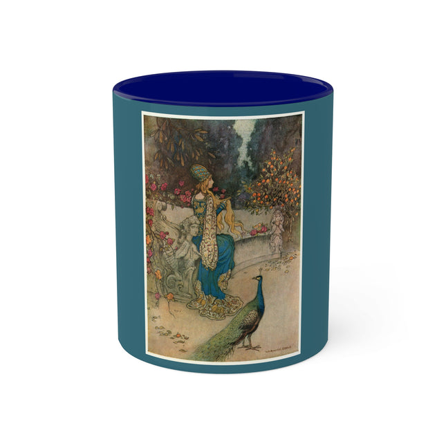 Preziosa in the Garden by Warwick Goble Colorful Mugs, 11oz
