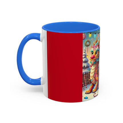Playful Dragon's Christmas Colorful Mugs (11oz, 15oz)