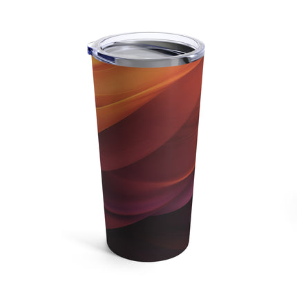 Wave Pattern with Intertwined Hues of Orange, Rose, Maroon, and Purple Tumbler 20oz