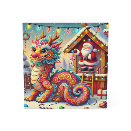 Playful Dragon's Christmas Note Cube