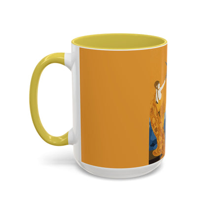 Falcon Mistress Colorful Mugs – Art Deco Majesty & Mythic Freedom