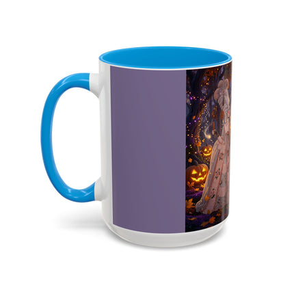🎃🌙 The Midnight Court Of Pumpkin Grove Colorful Mug – Elegant Halloween Masquerade