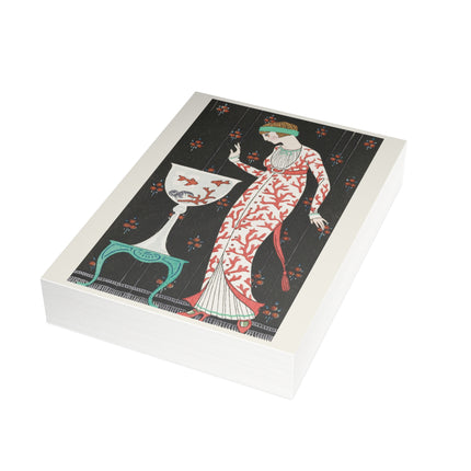 Robe d'Intérieur en Soie Brochée by George Barbier Postcards (envelopes included) - Bundles of 10, 30, 50 Pieces