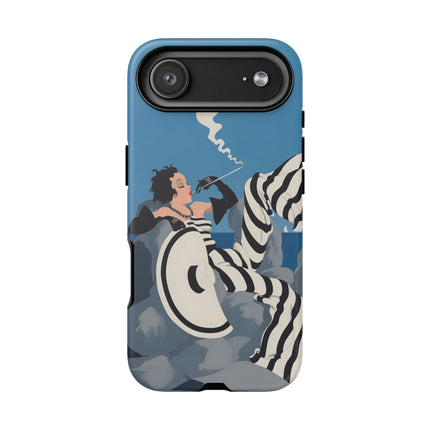 Art Deco Smoker Phone Case – Glamorous Lounging & Timeless Allure