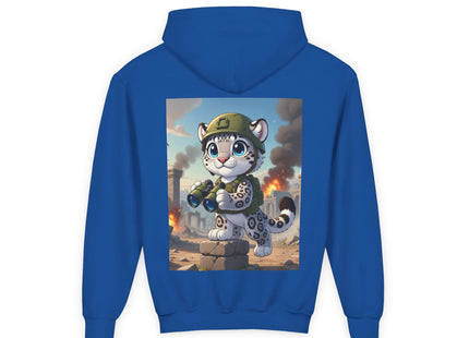 Snow Leopard Lookout Youth Heavy Blend Hooded Sweatshirt