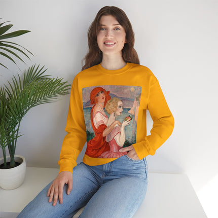 Sur la Route d'Anacapri by Gerda Wegener Heavy Blend™ Crewneck Sweatshirt
