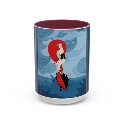 Siren of the Waves Colorful Mugs – Dramatic Sea Power & Bold Elegance