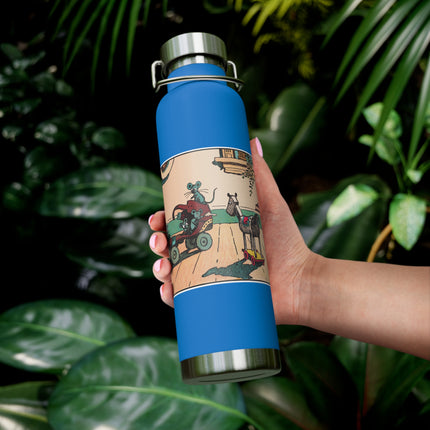 Mischievous Mice on Wheels Copper Vacuum Insulated Bottle, 22 oz