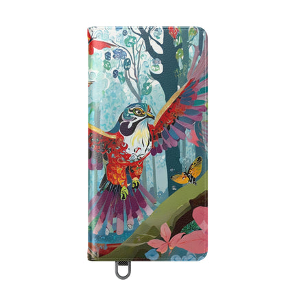 🦖🦋 Colorful Raptor Flip Case – Butterfly Wonder & Forest Adventure
