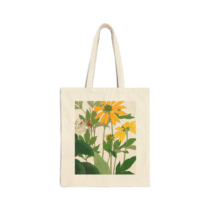 Clerodendrum & Rudbeckia by Tanigami Kônan Cotton Canvas Tote Bag