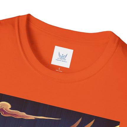 Flame-Winged Horse at Sunset Softstyle T-Shirt