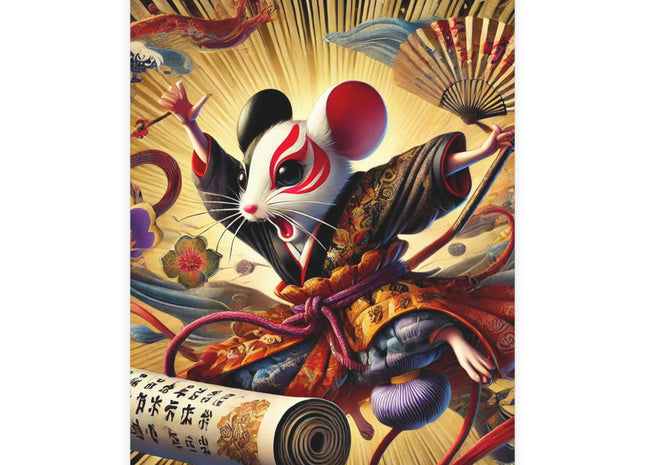 Theatrical Mouse on a Mission Postcards (envelopes included) - Bundles of 10, 30, 50 Pieces