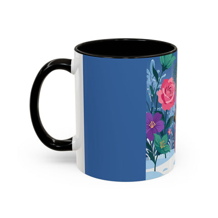🌹❄️ The Holly Rose Of Winter Colorful Mug – Art Deco Christmas Garden