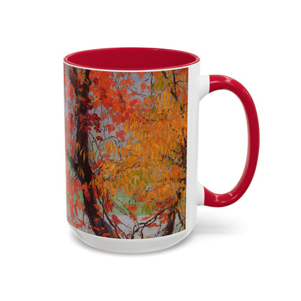 Autumn leaves by Edward Okuń Colorful Mugs (11oz, 15oz)