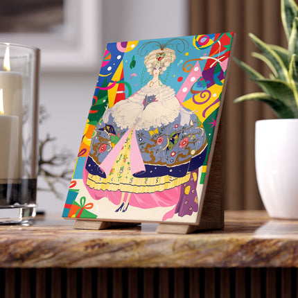 🎁✨ The Christmas Court Of Joy Ceramic Tile – Art Deco Holiday Fantasy