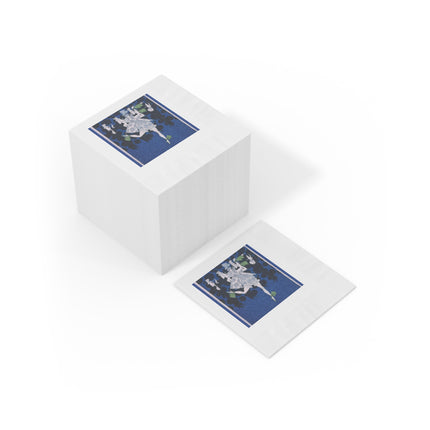 Where is my boy tonight by Ralph Barton White Coined Napkins