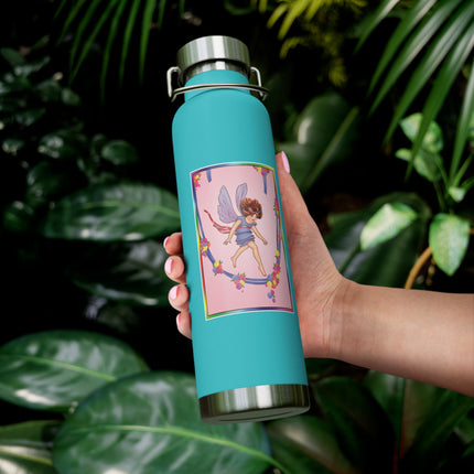 A Playful Fairy Jumps Rope Copper Vacuum Insulated Bottle, 22 oz