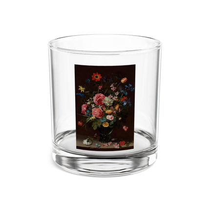 A Bouquet of Flowers by Clara Peeters Rocks Glass, 10oz