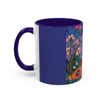 The Garden Of Quiet Reverie Colorful Mugs – Art Deco Botanical Serenity
