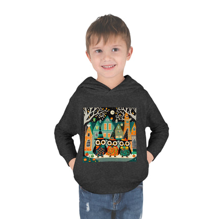 Night of the Trick-or-Treating Owlets Toddler Pullover Fleece Hoodie