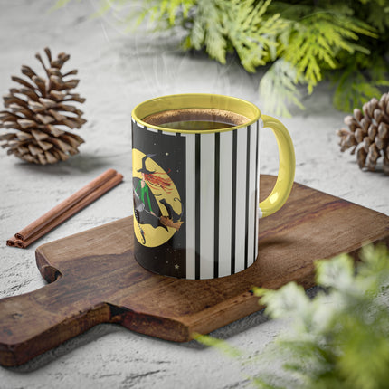 A Witch’s Moonlit Flight Colorful Mugs, 11oz