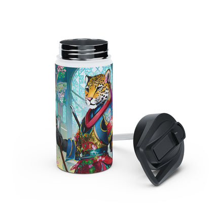 Cyberpunk Leopard Stainless Steel Water Bottle