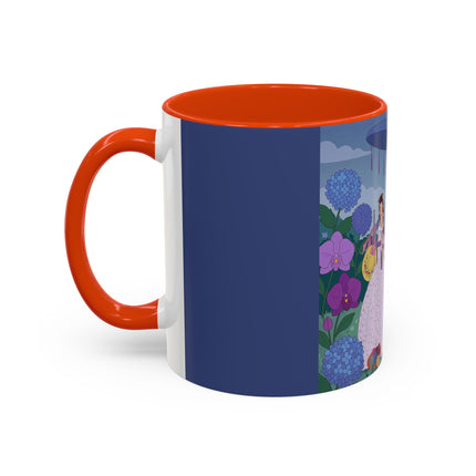 The Lady Of The Garden Tea Party Colorful Mugs – Art Deco Floral Elegance