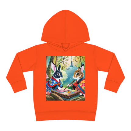 Fairy Animals Writing Wishes Toddler Pullover Fleece Hoodie