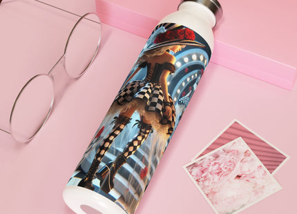 Halloween Witch Through the Mirror Slim Water Bottle