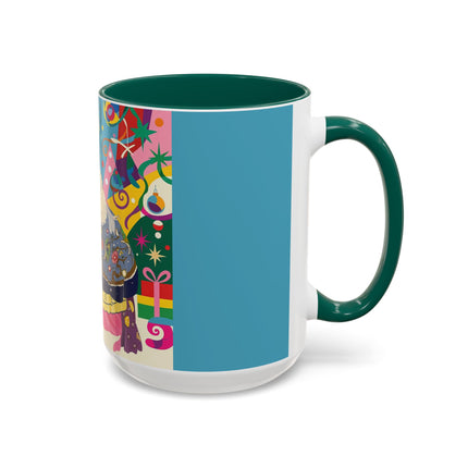 🎀✨ The Christmas Court Of Joy Colorful Mug – Art Deco Holiday Fantasy