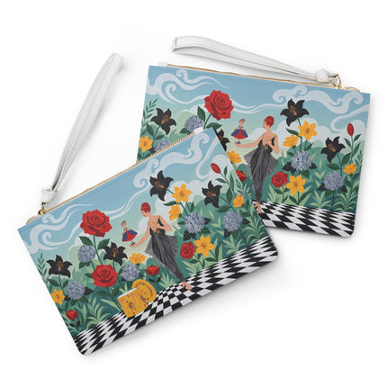 🌹🎭 The Lady Of The Little Dancer Clutch Bag – Art Deco Floral Fantasy