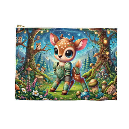 The Fawn Defender Flat Pouch – Woodland Guardian & Gentle Courage