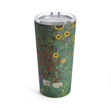 Farm Garden with Sunflowers by Gustav Klimt Tumbler 20oz