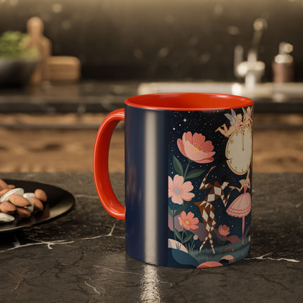 🕛🌸 Midnight Waltz Before Christmas Colorful Mug – Art Deco Holiday Fantasy