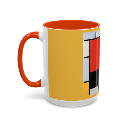 Composition with Red, Yellow, Blue, and Black by Piet Mondrian Colorful Mugs (11oz, 15oz)