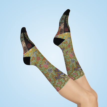 Chinois et Japonais 2 by Auguste Racinet Cushioned Crew Socks