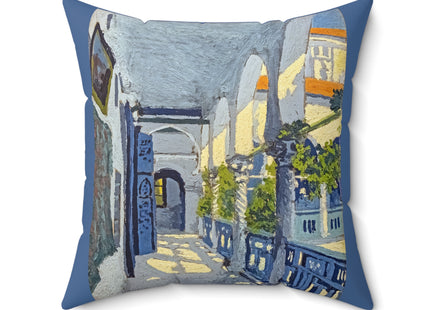 Gallery of a Moroccan Riad by George Gaudion Spun Polyester Square Pillow