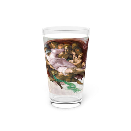 The Creation of Adam by Michelangelo Buonarroti Glass, 16oz