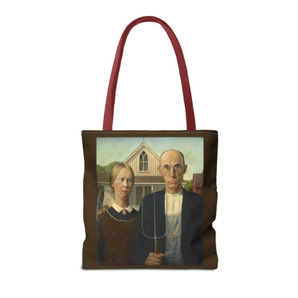 American Gothic by Grant Wood Tote Bag (AOP)