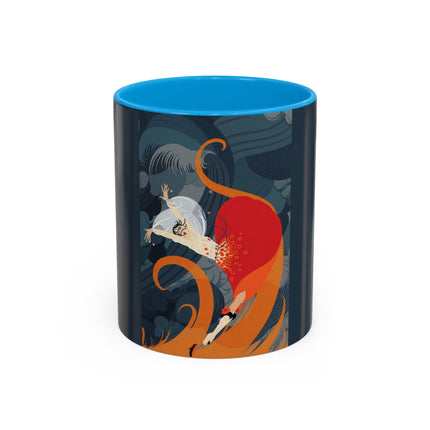 Flame of the Tempest Colorful Mugs – Fiery Storm & Dramatic Elegance