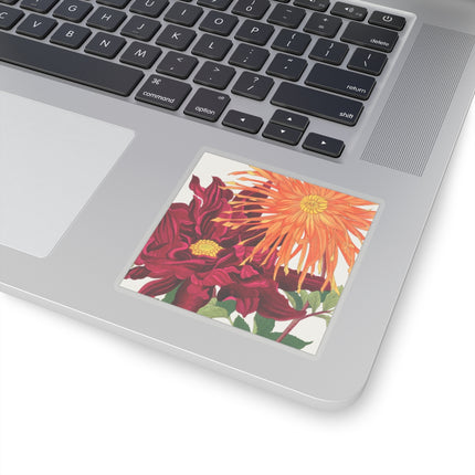 Dahlia Flower by Tanigami Kônan Kiss-Cut Stickers (4 Sizes)