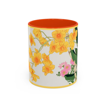 Golden Bow Orchid by Tanigami Kônan Colorful Mugs (11oz, 15oz)